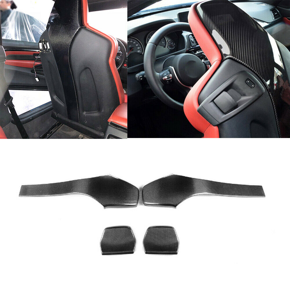 4 PCS Carbon Fiber Seat Back Backseat Trim Covers For BMW F80 M3 F82 M4 14-19 18 | eBay