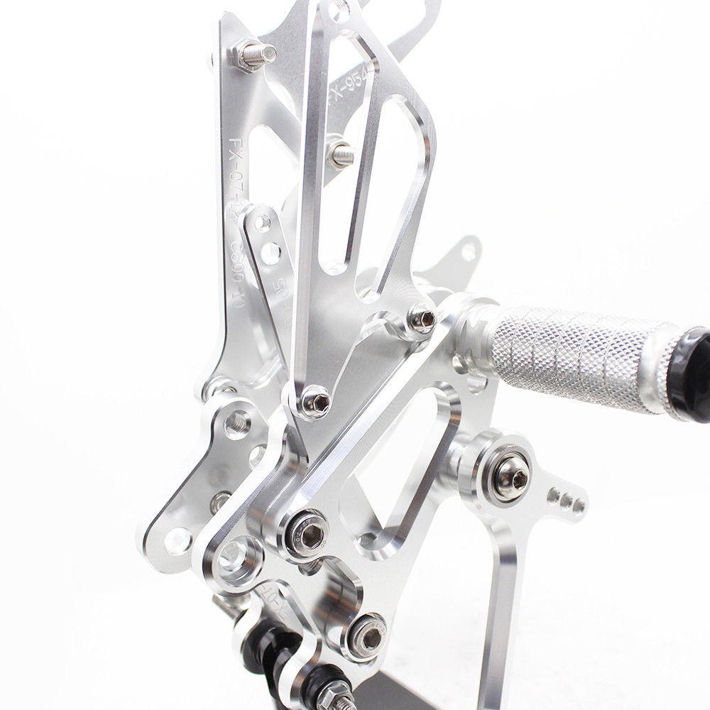CNC Adjustable Rearset Foot pegs Rear set For Honda CBR 600 RR 03-06 04 05 Silve